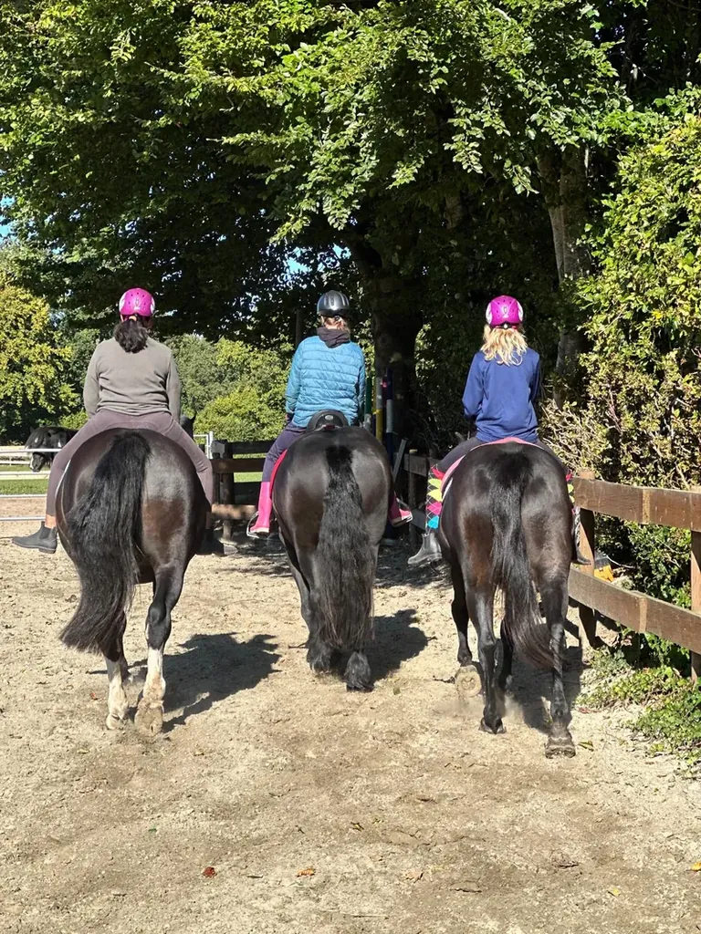 Drei Mädels reiten gemeinsam